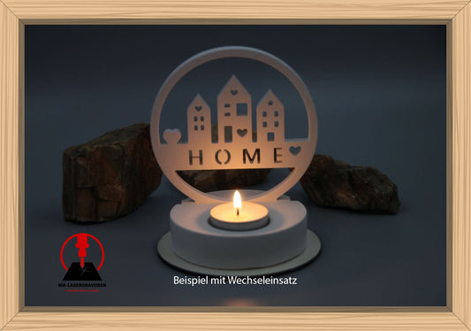 Teelichtfuß "Rund" für Wechselsystem