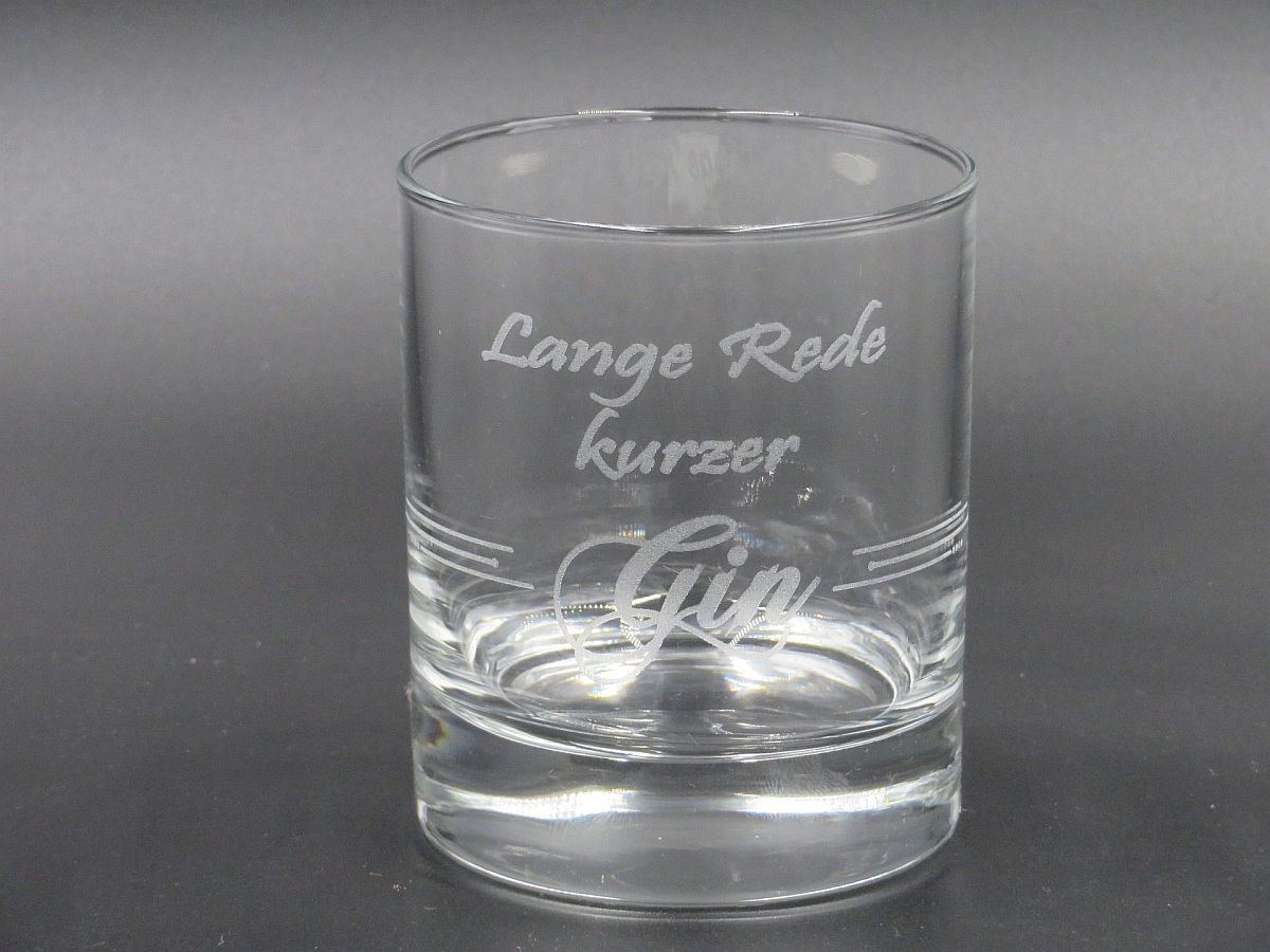 Gin-Glas "Lange Rede..."