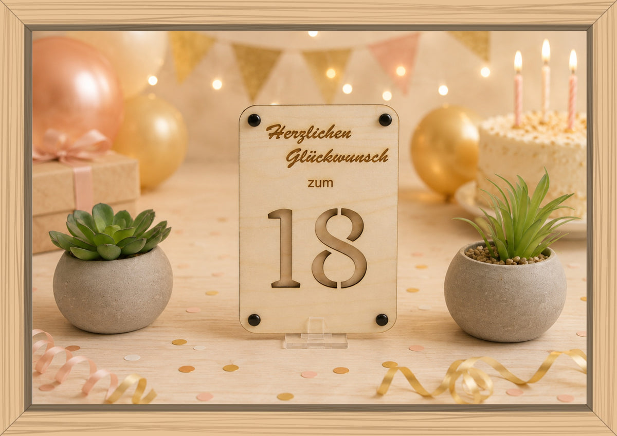 Geldgeschenk - Herzlichen Glückwunsch zum 18.
