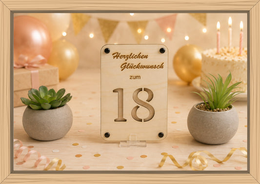 Geldgeschenk - Herzlichen Glückwunsch zum 18.