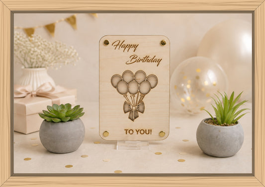 Geldgeschenk - Happy Birthday Geldgeschenk mit "Luftballons"