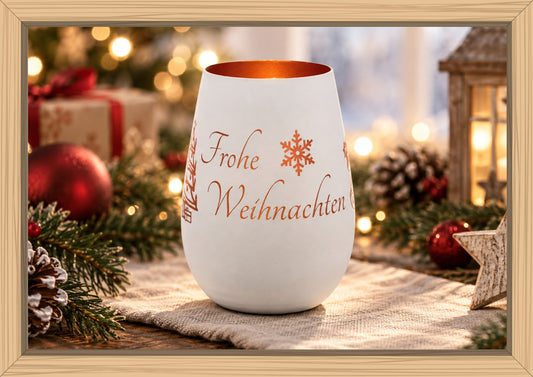 Windlicht - Frohe Weihnachten