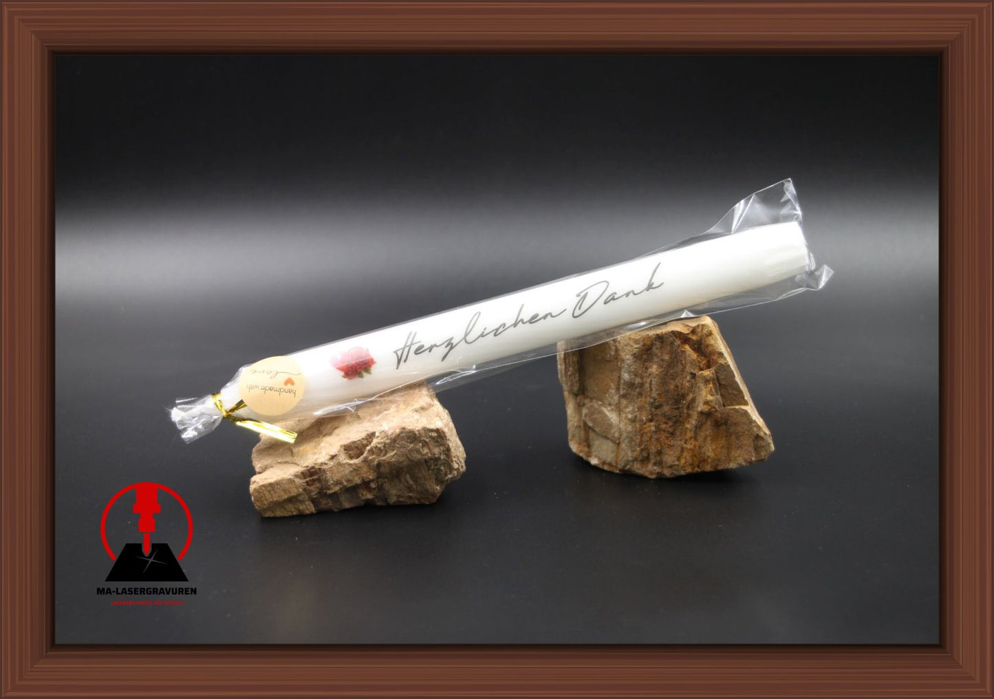 Kerze 240 "Herzlichen Dank"