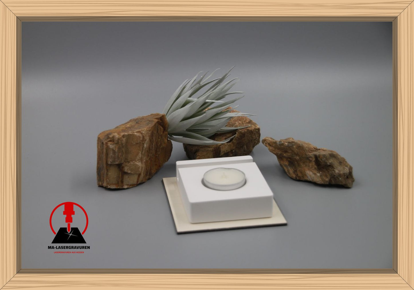 Teelichtfuß "Rechteck" für Wechselsystem