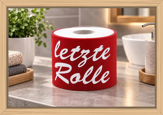 Toilettenpapierhalter "letzte Rolle"