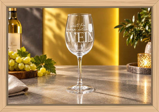 Weinglas (Weißwein) - Zeit für einen guten Wein