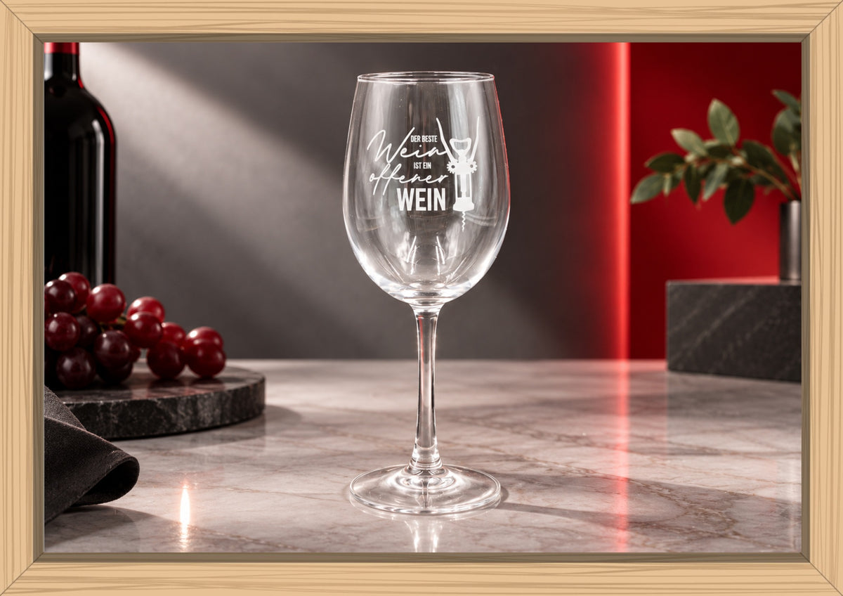 Weinglas (Weißwein) - Der beste Wein ist ein offener