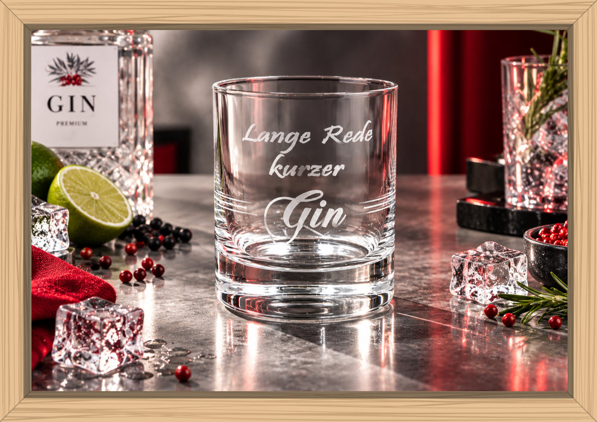 Gin-Glas "Lange Rede..."