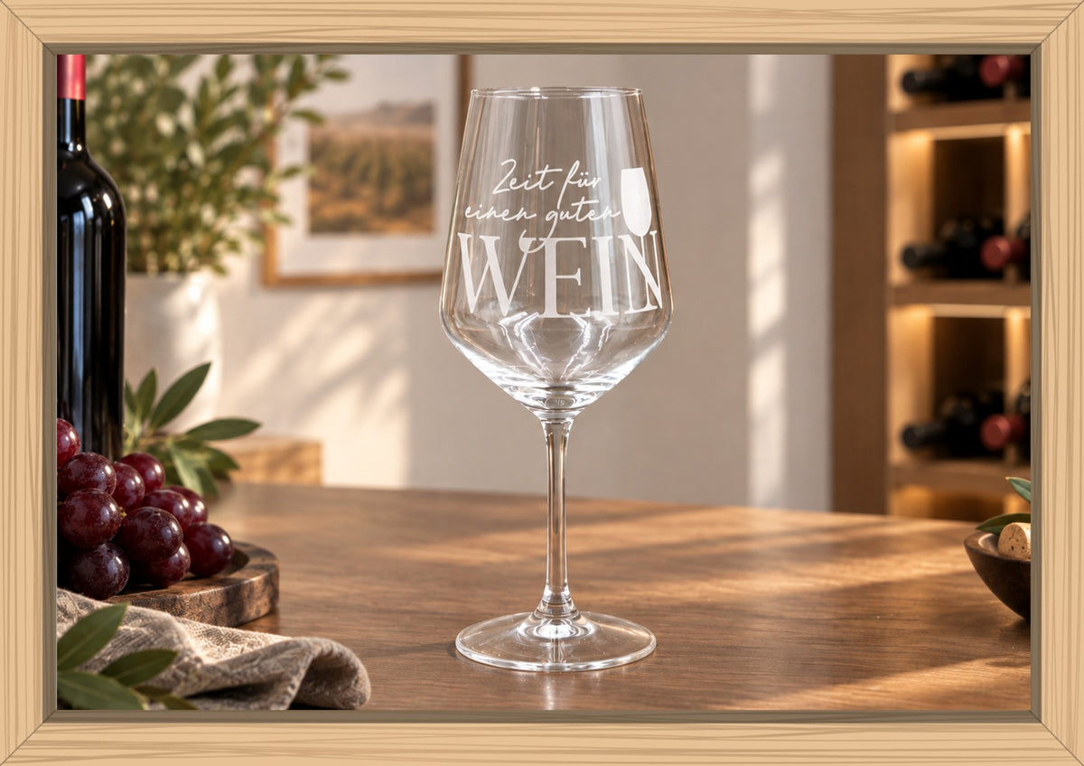 Weinglas Carre (Rotwein) - Zeit für einen guten Wein
