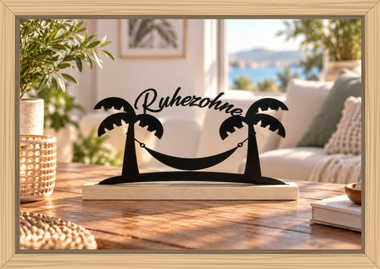 Schriftzug Aufsteller "Ruhezohne"