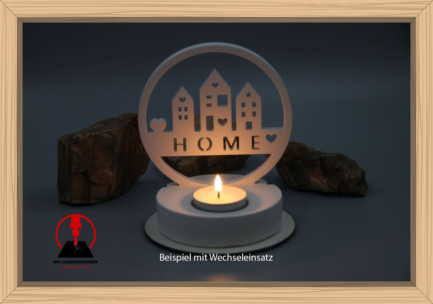 Teelichtfuß "Rund" für Wechselsystem